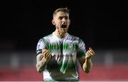 8 March 2019; Lee Grace of Shamrock Rovers celebrates following the SSE Airtricity League Premier Division match between St Patrick's Athletic and Shamrock Rovers at Richmond Park in Dublin. Photo by Stephen McCarthy/Sportsfile