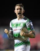 8 March 2019; Lee Grace of Shamrock Rovers celebrates following the SSE Airtricity League Premier Division match between St Patrick's Athletic and Shamrock Rovers at Richmond Park in Dublin. Photo by Stephen McCarthy/Sportsfile