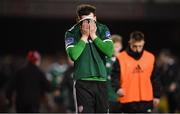 8 March 2019; Conor McDermott of Derry City following the SSE Airtricity League Premier Division match between Bohemians and Derry City at Dalymount Park in Dublin. Photo by Eóin Noonan/Sportsfile