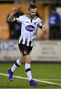 8 March 2019; Cameron Dummigan of Dundalk celebrates after scoring his side's fourth goal during the SSE Airtricity League Premier Division match between Dundalk and Waterford at Oriel Park in Dundalk, Co Louth. Photo by Seb Daly/Sportsfile