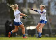 9 March 2019; Melek Fagan, right, of TU Dublin celebrates with Sarah McCabe after the Gourmet Food Parlour Lynch Cup Final between Garda College and Technological University Dublin at DIT Grangegorman, in Grangegorman, Dublin. Photo by Eóin Noonan/Sportsfile