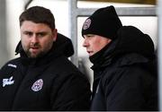 9 March 2019; Bohemians manager Keith Long speaks with Bohemians Under-19 manager Craig Sexton during the SSE Airtricity Under-19 National League match between Bohemians and Sligo Rovers at IT Blanchardstown in Blanchardstown, Dublin. Photo by Harry Murphy/Sportsfile