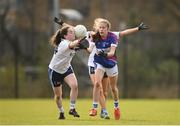 9 March 2019; Emma Murray of WIT in action against Grainne Rafferty of UUJ during the Gourmet Food Parlour Giles Cup Final between University Ulster Jordanstown and Waterford Institute of Technology at DIT Grangegorman, in Grangegorman, Dublin. Photo by Eóin Noonan/Sportsfile