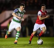 8 March 2019; Aaron Greene of Shamrock Rovers during the SSE Airtricity League Premier Division match between St Patrick's Athletic and Shamrock Rovers at Richmond Park in Dublin. Photo by Stephen McCarthy/Sportsfile