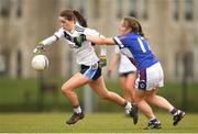 9 March 2019; Chloe McCafferty of UUJ in action against Abbie Dunphy of WIT during the Gourmet Food Parlour Giles Cup Final between University Ulster Jordanstown and Waterford Institute of Technology at DIT Grangegorman, in Grangegorman, Dublin. Photo by Eóin Noonan/Sportsfile