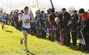 9 March 2019; Danny Nugent of St Josephs Drogheda, Co Louth, in the Minor Boys event during the Irish Life Health All Ireland Schools Cross Country at Clongowes Wood College in Clane, Co Kildare. Photo by Piaras Ó Mídheach/Sportsfile