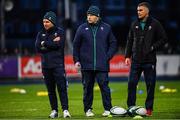 9 March 2019; Ireland head coach Adam Griggs, left, scrum coach Mike Ross, centre, and assistant coach Jeff Carter ahead of the Women's Six Nations Rugby Championship match between Ireland and France at Energia Park in Donnybrook, Dublin. Photo by Ramsey Cardy/Sportsfile