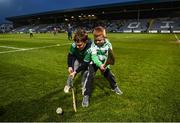 9 March 2019; Limerick supporter Rory McCarthy, left, and Scott Kirby, from Mitchelstown, Cork, prior to the Allianz Hurling League Division 1 Quarter-Final match between Laois and Limerick at O'Moore Park in Portlaoise, Laois. Photo by Stephen McCarthy/Sportsfile