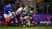 9 March 2019; Ciara Griffin of Ireland on her way to scoring her side's first try during the Women's Six Nations Rugby Championship match between Ireland and France at Energia Park in Donnybrook, Dublin. Photo by Ramsey Cardy/Sportsfile