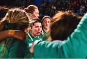 9 March 2019; Ireland captain Ciara Griffin speaks to her team following their defeat in the Women's Six Nations Rugby Championship match between Ireland and France at Energia Park in Donnybrook, Dublin. Photo by Ramsey Cardy/Sportsfile