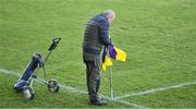 10 March 2019; Geoffrey Farrell, a member of the groundstaff, putting out flags in advance of the Allianz Hurling League Division 1A Round 5 match between Wexford and Kilkenny at Innovate Wexford Park in Wexford. Photo by Ray McManus/Sportsfile