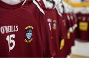10 March 2019; The jersey of Cormac Boyle in the Westmeath dressing room ahead of the Allianz Hurling League Division 2A Final match between Westmeath and Kerry at Cusack Park in Ennis, Clare. Photo by Sam Barnes/Sportsfile
