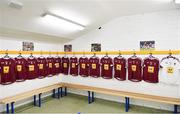 10 March 2019; A general view of the Westmeath dressing room ahead of the Allianz Hurling League Division 2A Final match between Westmeath and Kerry at Cusack Park in Ennis, Clare. Photo by Sam Barnes/Sportsfile