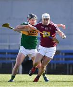 10 March 2019; Killian Doyle of Westmeath in action against Bryan Murphy of Kerry during the Allianz Hurling League Division 2A Final match between Westmeath and Kerry at Cusack Park in Ennis, Clare. Photo by Sam Barnes/Sportsfile