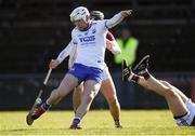 10 March 2019; Shane Bennett of Waterford kicks goalwards under pressure from Aidan Harte of Galway during the Allianz Hurling League Division 1B Round 5 match between Waterford and Galway at Walsh Park in Waterford. Photo by Piaras Ó Mídheach/Sportsfile