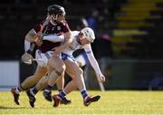 10 March 2019; Shane Bennett of Waterford in action against Ronan Burke, front, and Aidan Harte of Galway during the Allianz Hurling League Division 1B Round 5 match between Waterford and Galway at Walsh Park in Waterford. Photo by Piaras Ó Mídheach/Sportsfile