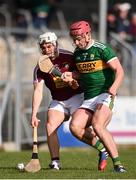 10 March 2019; Joey Boyle of Westmeath in action against Fionán MacKessy of Kerry during the Allianz Hurling League Division 2A Final match between Westmeath and Kerry at Cusack Park in Ennis, Clare. Photo by Sam Barnes/Sportsfile