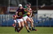 10 March 2019; Killian Doyle of Westmeath in action against Brandon Barrett of Kerry during the Allianz Hurling League Division 2A Final match between Westmeath and Kerry at Cusack Park in Ennis, Clare. Photo by Sam Barnes/Sportsfile