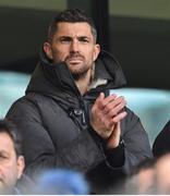 10 March 2019; Rob Kearney of Ireland watches from the stand during the Guinness Six Nations Rugby Championship match between Ireland and France at the Aviva Stadium in Dublin. Photo by Matt Browne/Sportsfile
