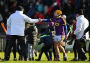 10 March 2019; Kevin Foley of Wexford is congratulated by an umpire after the Allianz Hurling League Division 1A Round 5 match between Wexford and Kilkenny at Innovate Wexford Park in Wexford. Photo by Ray McManus/Sportsfile