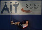 10 March 2019; Michael Clune of Ennis Track A.C. competing in the High Jump during the Irish Life Health Masters Indoors Championships at AIT in Athlone, Co Westmeath. Photo by Harry Murphy/Sportsfile