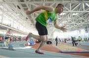 10 March 2019; Micheál Dennehy of Rising Sun A.C. competing in the 400m during the Irish Life Health Masters Indoors Championships at AIT in Athlone, Co Westmeath. Photo by Harry Murphy/Sportsfile