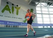 10 March 2019; Jim Harris of Orangegrove A.C. competing in the 400m during the Irish Life Health Masters Indoors Championships at AIT in Athlone, Co Westmeath. Photo by Harry Murphy/Sportsfile