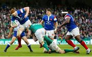 10 March 2019; Felix Lambey of France is tackled by Jack Conan and Peter O'Mahony of Ireland during the Guinness Six Nations Rugby Championship match between Ireland and France at the Aviva Stadium in Dublin. Photo by John Dickson/Sportsfile