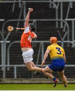 10 March 2019; Dylan McKenna of Armagh in action against Pat Nolan of Roscommon during the Allianz Hurling League Division 3A Final match between Roscommon and Armagh at Páirc Tailteann in Navan, Meath. Photo by Tom Beary/Sportsfile