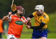 10 March 2019; Danny Magee of Armagh in action against Paul Kenny of Roscommon during the Allianz Hurling League Division 3A Final match between Roscommon and Armagh at Páirc Tailteann in Navan, Meath. Photo by Tom Beary/Sportsfile