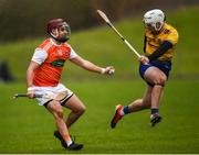 10 March 2019; Danny Magee of Armagh in action against Paul Kenny of Roscommon during the Allianz Hurling League Division 3A Final match between Roscommon and Armagh at Páirc Tailteann in Navan, Meath. Photo by Tom Beary/Sportsfile