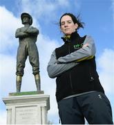 11 March 2019; Jockey Rachael Blackmore in attendance as Irish bookmaker Paddy Power unveil their 25-foot-tall ‘Fearless Jockey’ statue, celebrating the bravery of female jockeys riding at the Cheltenham Festival, and based on Tipperary-born leading rider Rachael Blackmore who hopes to join the honour roll of winning jockeys this week at Cheltenham in England. Photo by David Fitzgerald/Sportsfile