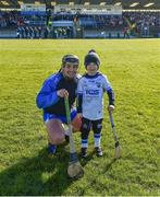 10 March 2019; Club Déise mascot Oisín Fogarty, age 6, from Ballycullane, Dungarvan with captain Noel Connors before the Allianz Hurling League Division 1B Round 5 match between Waterford and Galway at Walsh Park in Waterford. Photo by Piaras Ó Mídheach/Sportsfile