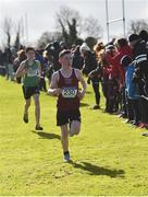 9 March 2019; Antoine Rouette of Wesley College, Dublin, in the Minor Boys event during the Irish Life Health All Ireland Schools Cross Country at Clongowes Wood College in Clane, Co Kildare. Photo by Piaras Ó Mídheach/Sportsfile