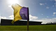 10 March 2019;  A Wexford coloured sideline flag flutters in the wind before the Allianz Hurling League Division 1A Round 5 match between Wexford and Kilkenny at Innovate Wexford Park in Wexford. Photo by Ray McManus/Sportsfile