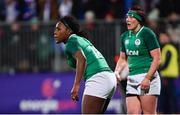 9 March 2019; Linda Djougang, left, and Lindsay Peat of Ireland during the Women's Six Nations Rugby Championship match between Ireland and France at Energia Park in Donnybrook, Dublin. Photo by Ramsey Cardy/Sportsfile