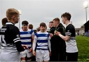 11 March 2019; Will Fitzgerald, right, and Liam Molony of Blackrock College are applauded off  the field following the Bank of Ireland Leinster Rugby Schools Junior Cup semi-final match between Newbridge College and Blackrock College at Energia Park in Donnybrook, Dublin. Photo by Harry Murphy/Sportsfile