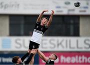 11 March 2019; Ruairí Byrne of Newbridge College attempts to gain possession from a line-out during the Bank of Ireland Leinster Rugby Schools Junior Cup semi-final match between Newbridge College and Blackrock College at Energia Park in Donnybrook, Dublin. Photo by Harry Murphy/Sportsfile