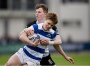 11 March 2019; Cian Ryan of Blackrock College is tackled by Calum Corcoran of Newbridge College during the Bank of Ireland Leinster Rugby Schools Junior Cup semi-final match between Newbridge College and Blackrock College at Energia Park in Donnybrook, Dublin. Photo by Harry Murphy/Sportsfile
