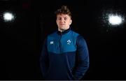 11 March 2019; Liam Turner poses for a portrait following an Ireland U20 Rugby press conference at the Sandymount Hotel in Dublin. Photo by Ramsey Cardy/Sportsfile