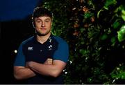 11 March 2019; Thomas Clarkson poses for a portrait following an  Ireland U20 Rugby Press Conference at the Sandymount Hotel in Dublin. Photo by Ramsey Cardy/Sportsfile
