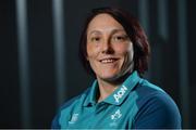 11 March 2019; Lindsay Peat poses for a portrait following an Ireland Women's Rugby press conference at the Sandymount Hotel in Dublin. Photo by Ramsey Cardy/Sportsfile