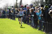 9 March 2019; Hannah Kehoe of Loreto, Co Kilkenny, on her way to winning the Junior Girls event during the Irish Life Health All Ireland Schools Cross Country at Clongowes Wood College in Clane, Co. Kildare. Photo by Piaras Ó Mídheach/Sportsfile