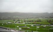 12 March 2019; A view of a storm cloud over the course prior to racing on Day One of the Cheltenham Racing Festival at Prestbury Park in Cheltenham, England. Photo by David Fitzgerald/Sportsfile