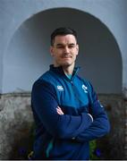 12 March 2019; Jonathan Sexton poses for a portrait following an Ireland Rugby press conference at Carton House in Maynooth, Kildare. Photo by Ramsey Cardy/Sportsfile