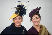 13 March 2019; Aoife Larkin, left, and Aideen Cunningham, from Galway City, Co Galway, prior to racing on Day Two of the Cheltenham Racing Festival at Prestbury Park in Cheltenham, England. Photo by David Fitzgerald/Sportsfile
