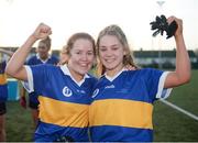 8 March 2019; Rachel McConnell, left, and Aine Kennedy of DKIT following the Gourmet Food Parlour Moynihan Cup Final match between Dundalk Institute of Technology and Letterkenny Institute of Technology at TU Dublin Broombridge Sports Grounds in Dublin. Photo by Harry Murphy/Sportsfile