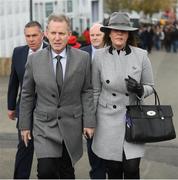 13 March 2019; TV host Jeremy Kyle arrives with girlfriend Vicky Burton prior to racing on Day Two of the Cheltenham Racing Festival at Prestbury Park in Cheltenham, England. Photo by David Fitzgerald/Sportsfile