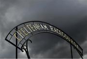 13 March 2019; A view of the old Cheltenham Racecourse entrance sign prior to racing on Day Two of the Cheltenham Racing Festival at Prestbury Park in Cheltenham, England. Photo by Seb Daly/Sportsfile