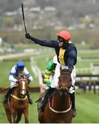 13 March 2019; City Island, with Mark Walsh up, cross the line to win the Ballymore Novices' Hurdle on Day Two of the Cheltenham Racing Festival at Prestbury Park in Cheltenham, England. Photo by David Fitzgerald/Sportsfile